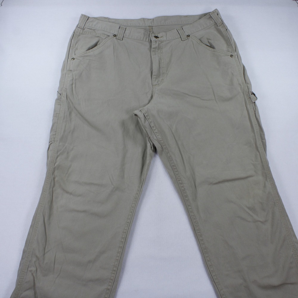 Vintage Lee Dungarees Carpenter Pants Khaki Made in USA Men's Size 40x32